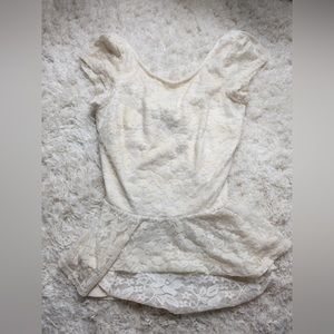 Lace Peplum Top